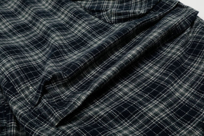 Cotton Plaid Wide Leg Culottes with Frayed Hem and Cargo Pockets?