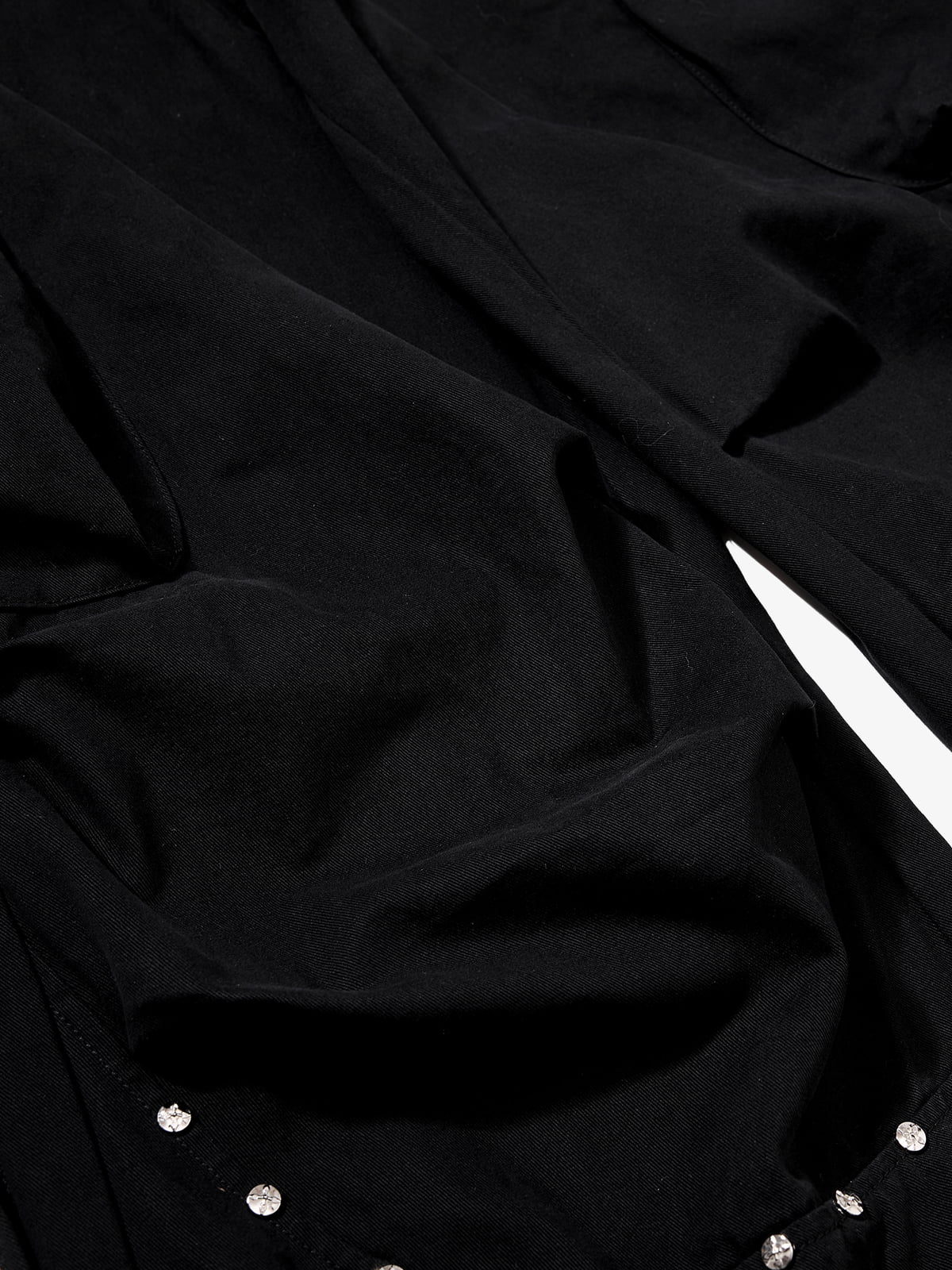 Cotton Blend Wide Leg Cargo Pants with Adjustable Drawstring and Decorative Tassels?