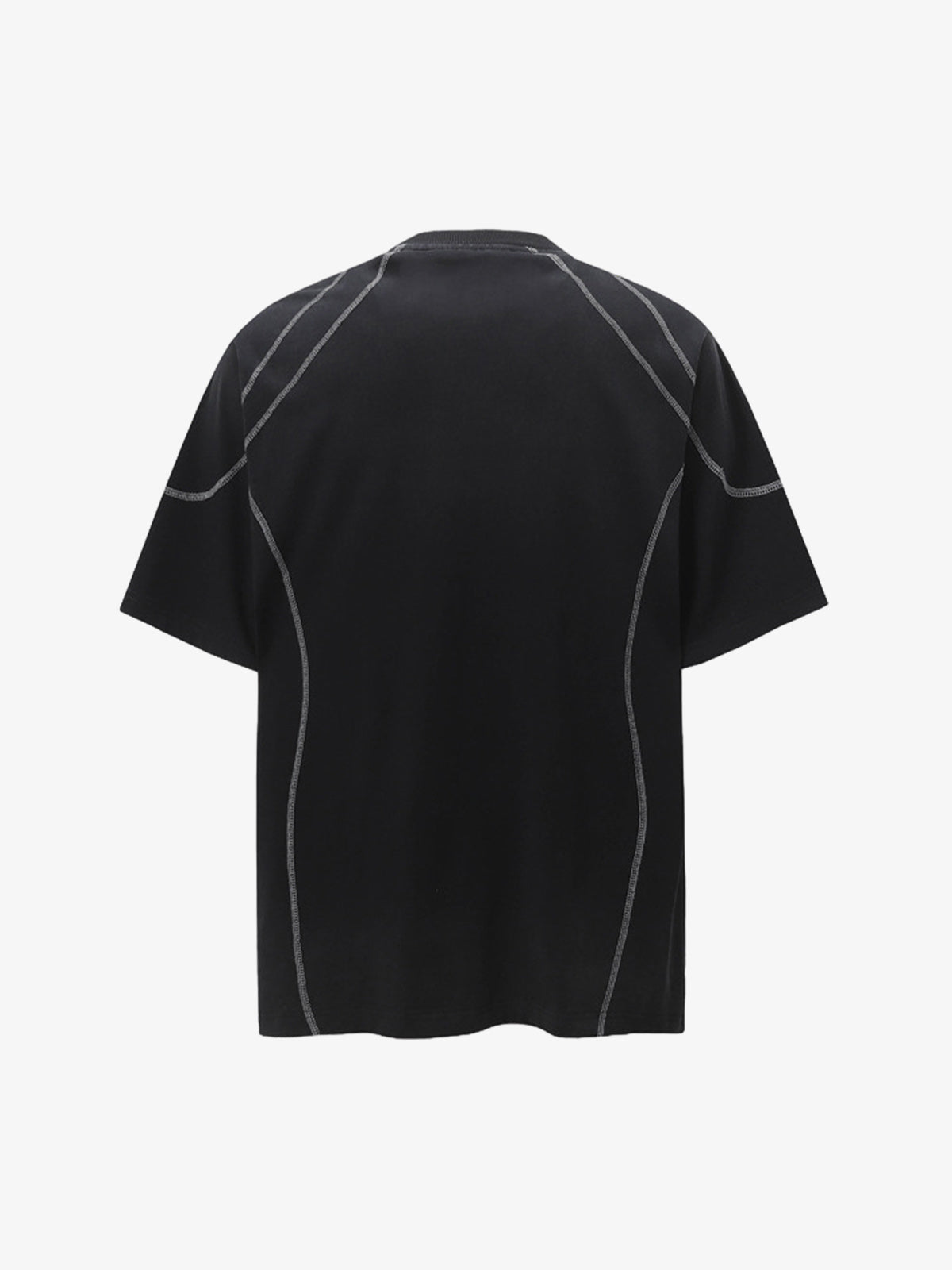 Distressed Digital Print Short-sleeved T-shirt 