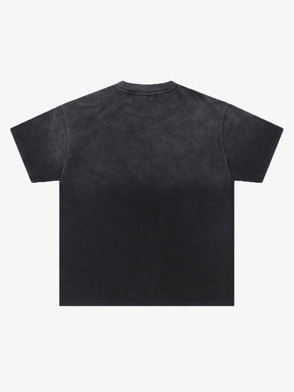 Punk Painted Amusement Park Print T-shirt 