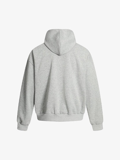Street Deconstructed Split Zippered Hooded Sweatshirt 