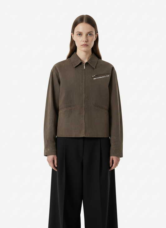 Vintage Washed Batik Spray Color Work Jacket