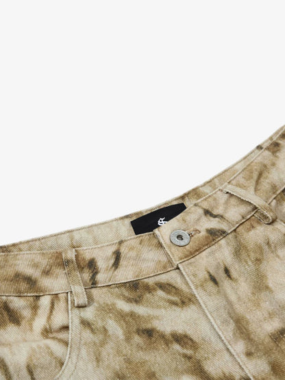 Vintage Washed Dirty Dye Wide-Leg Pants 