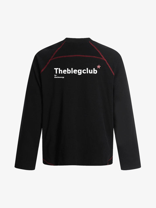 Deconstructed Contrast Line Waistcoat Long Sleeve T-shirt 