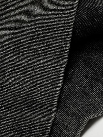 Distressed Washed Embroidered Zip-Up Hooded Jacket