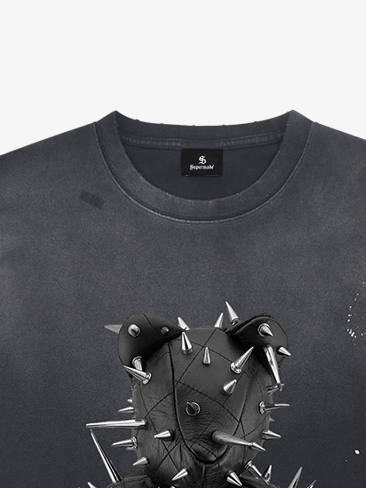 Snake and Sword Graphic T-Shirt with Bold Statement Design 