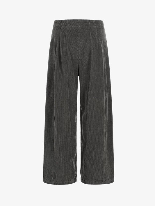 Vintage Corduroy Pleated Wide Leg Pants