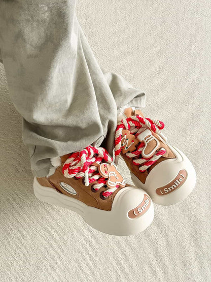 Stylish Platform Sneakers with Heart Design for Everyday Wear 