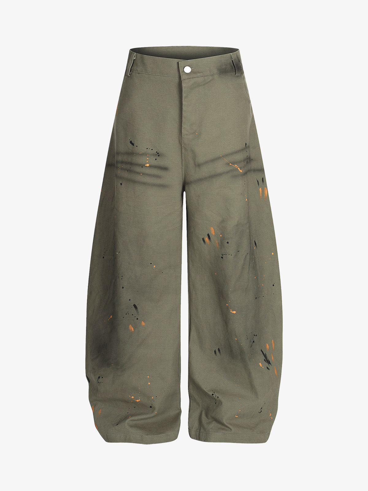 Retro Inkjet Dirty Dyed Barrel Pants 