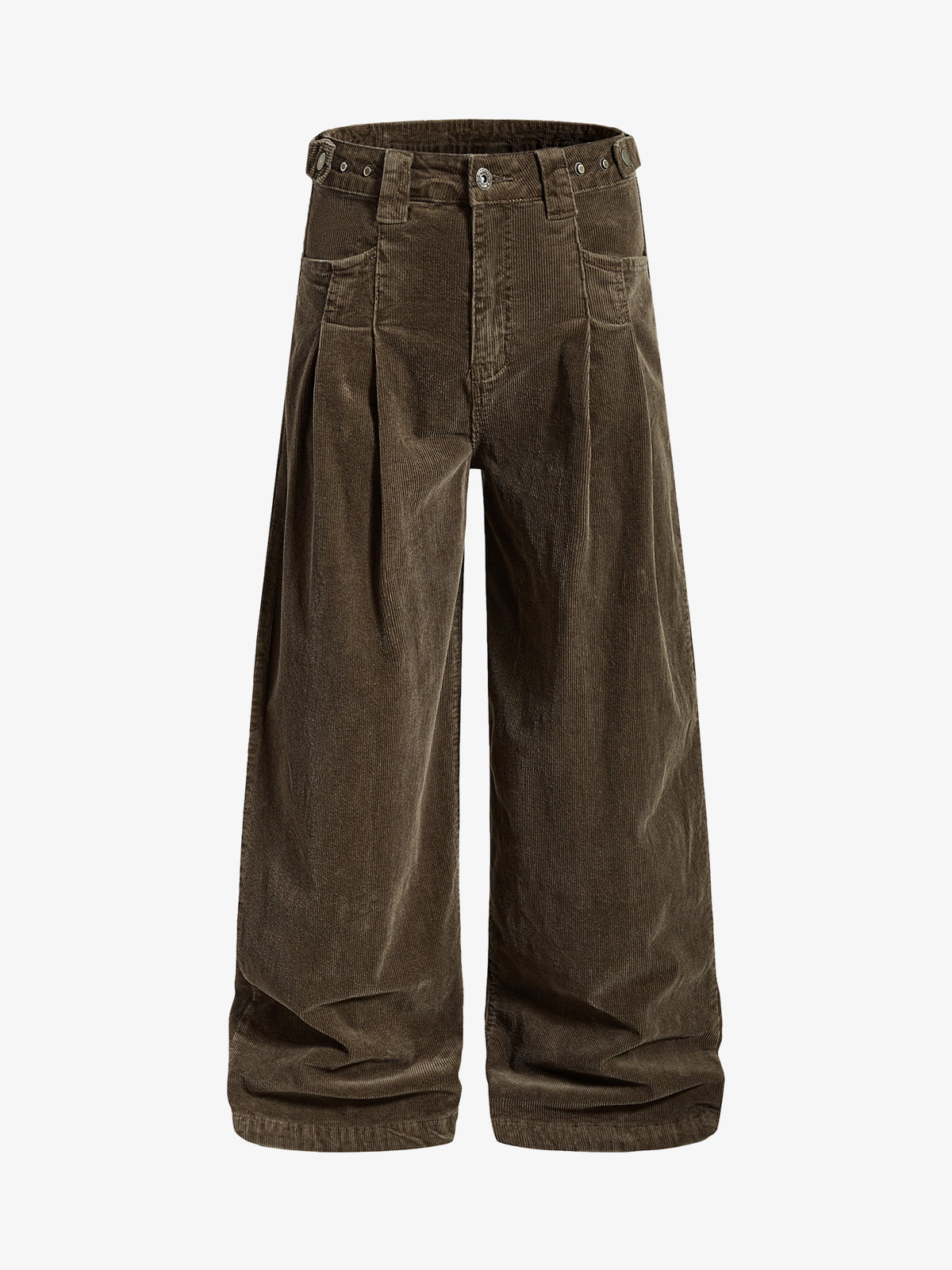 Corduroy Wide Leg Pants High Waist Pleated Tapered Fit Casual Fashion Women's Pants?