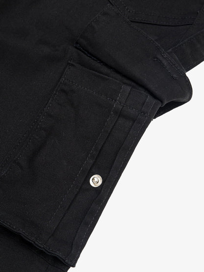 Cotton Blend Cargo Pants with Belted Straps and Multiple Pockets for Men and Women?