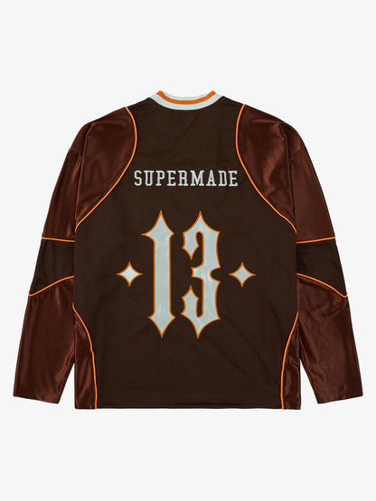 Supermade American Gothic Font Satin Mesh Jersey?