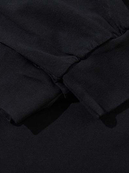 Gradient Hole Contrast Color Long Sleeve T-shirt 