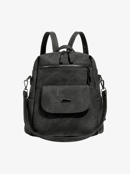 Suede Simple Dual-Use Large Capacity Backpack 