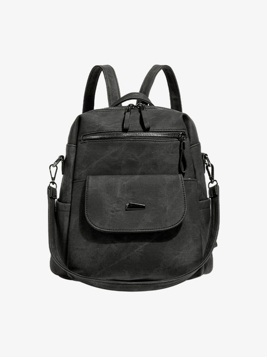 Suede Simple Dual-Use Large Capacity Backpack 
