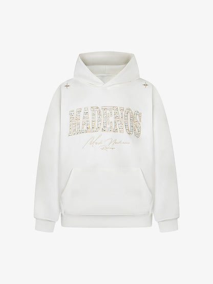 Stylish Hooded Sweatshirt with Embellished Lettering for Men and Women - Perfect for Casual Wear 