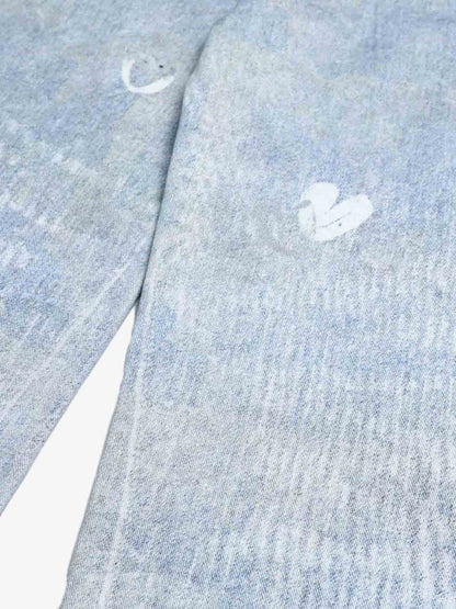 Denim Wide Leg Jeans with Dalmatian Print and Studs, Distressed Design for Streetwear Fashion?