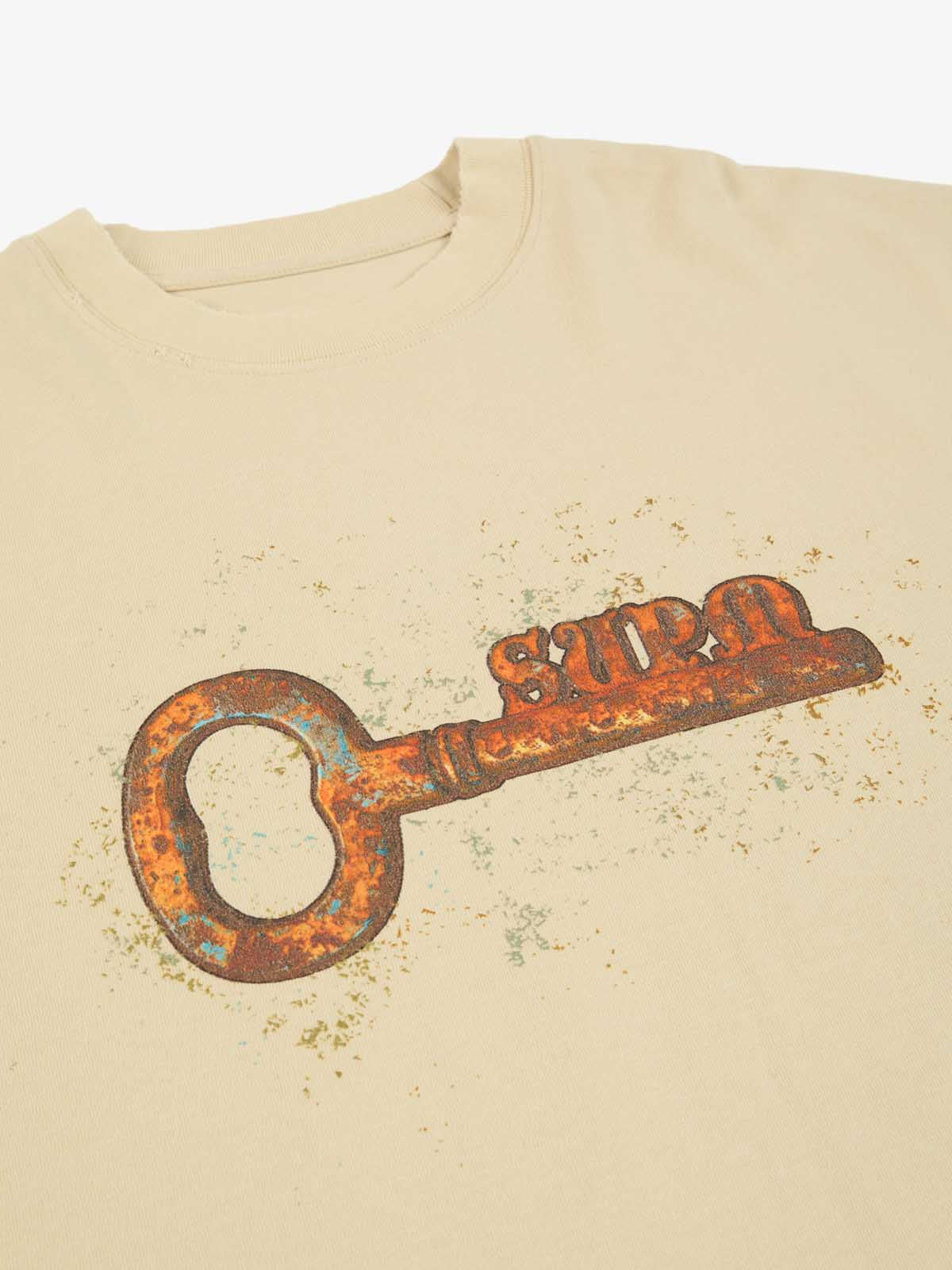 Supermade Rusty Metal Key Print T-Shirt?