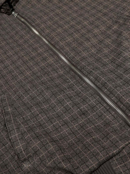 Plaid Bomber Jacket with Faux Fur Collar - Perfect for Casual Winter Wear 