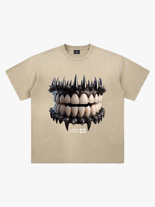 Snake and Sword Graphic T-Shirt with Bold Statement Design 