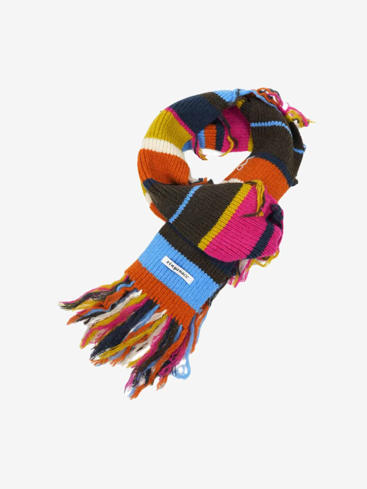 Striped Knit Scarf - Perfect for Casual and Festive Outfits 