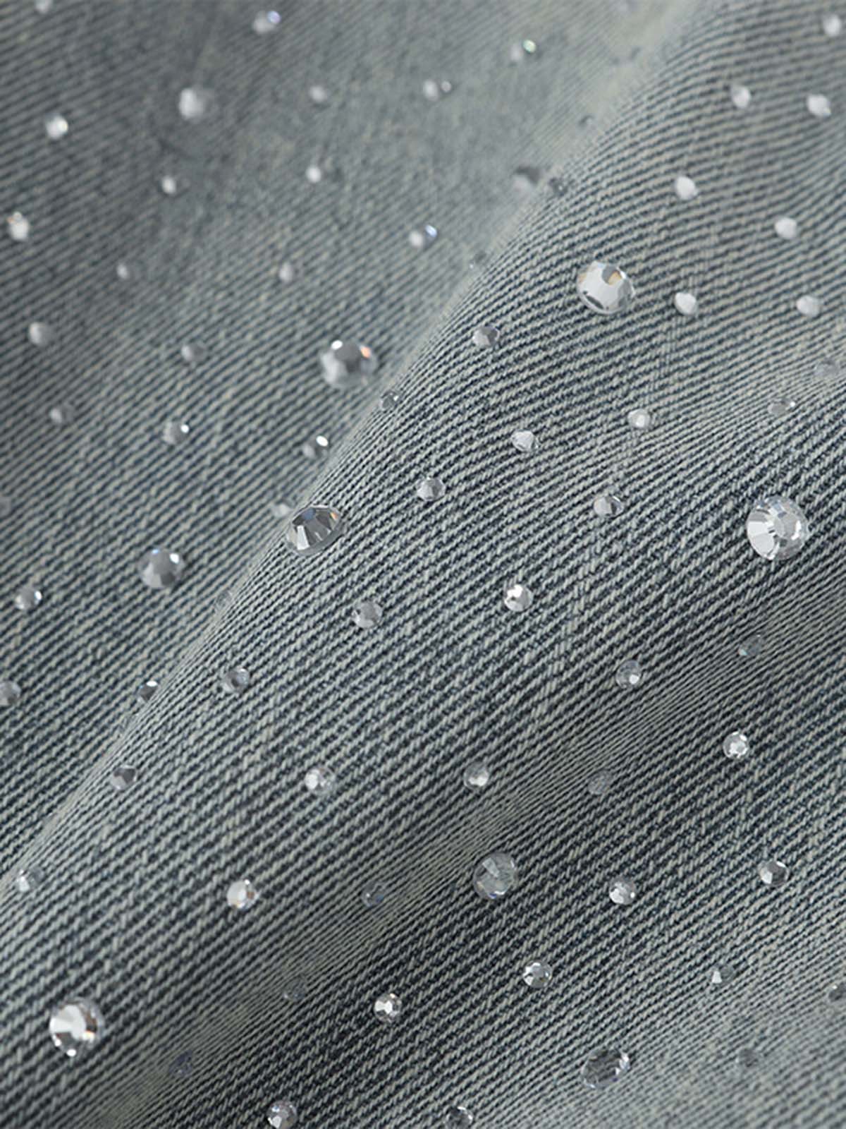 Sparkling Wide-Leg Denim Pants for Women - Stylish and Comfortable Everyday Wear 