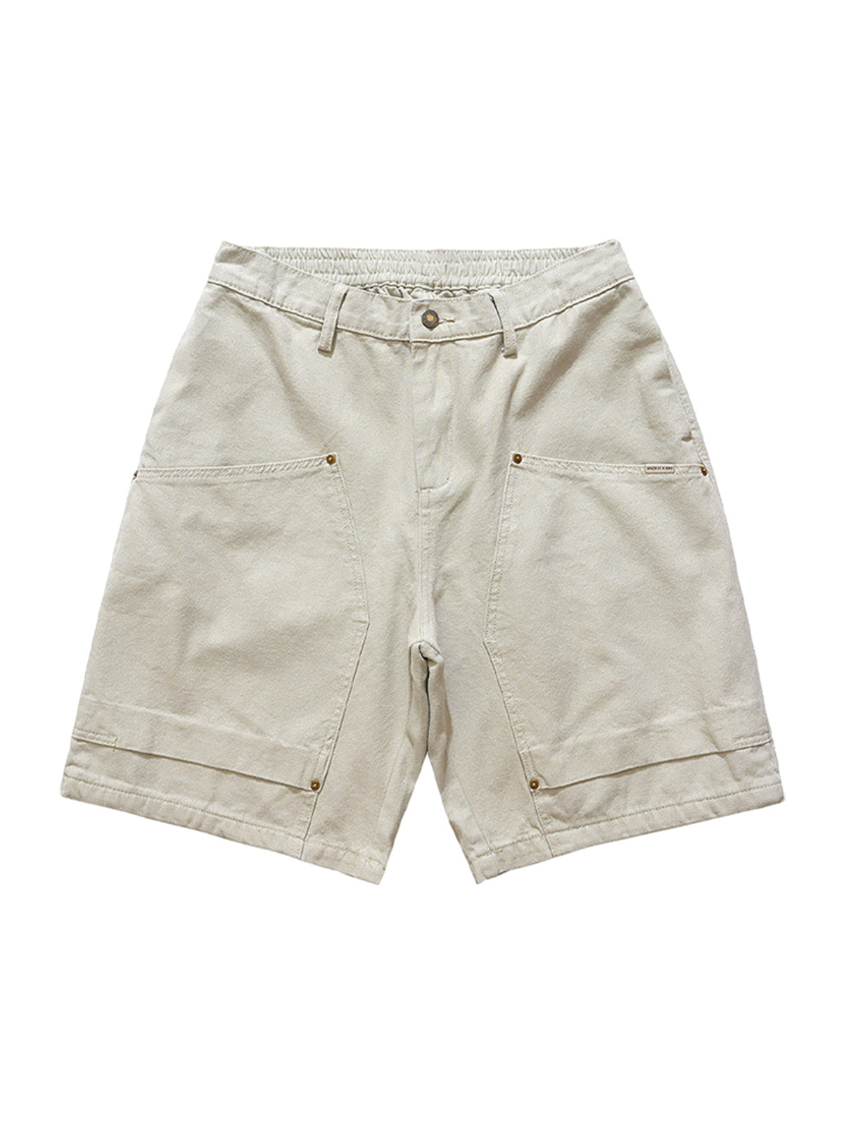 Retro Structured  Design Cargo Shorts 