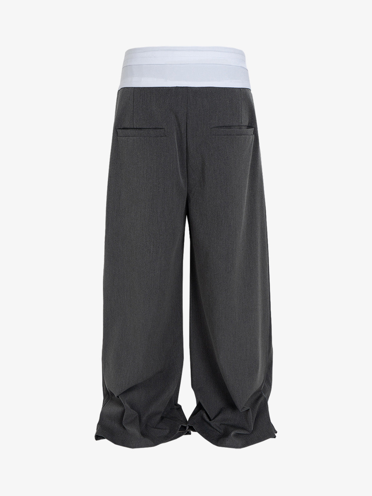 Stylish Wide-Leg Trousers with Unique Waistband Design for Modern Fashionistas 