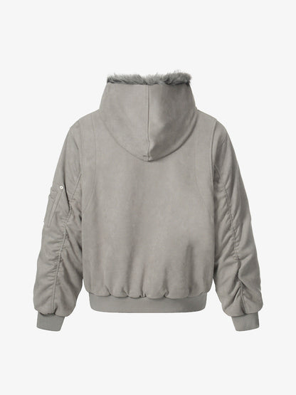 Stylish Faux Fur Hooded Jacket for Winter Warmth and Fashion 