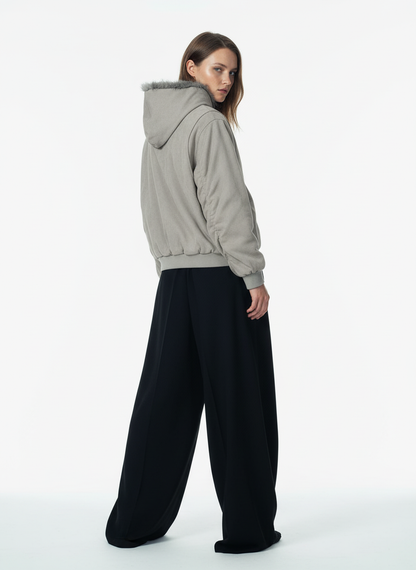 Street Fur Reversible Hooded Jacket - 2493