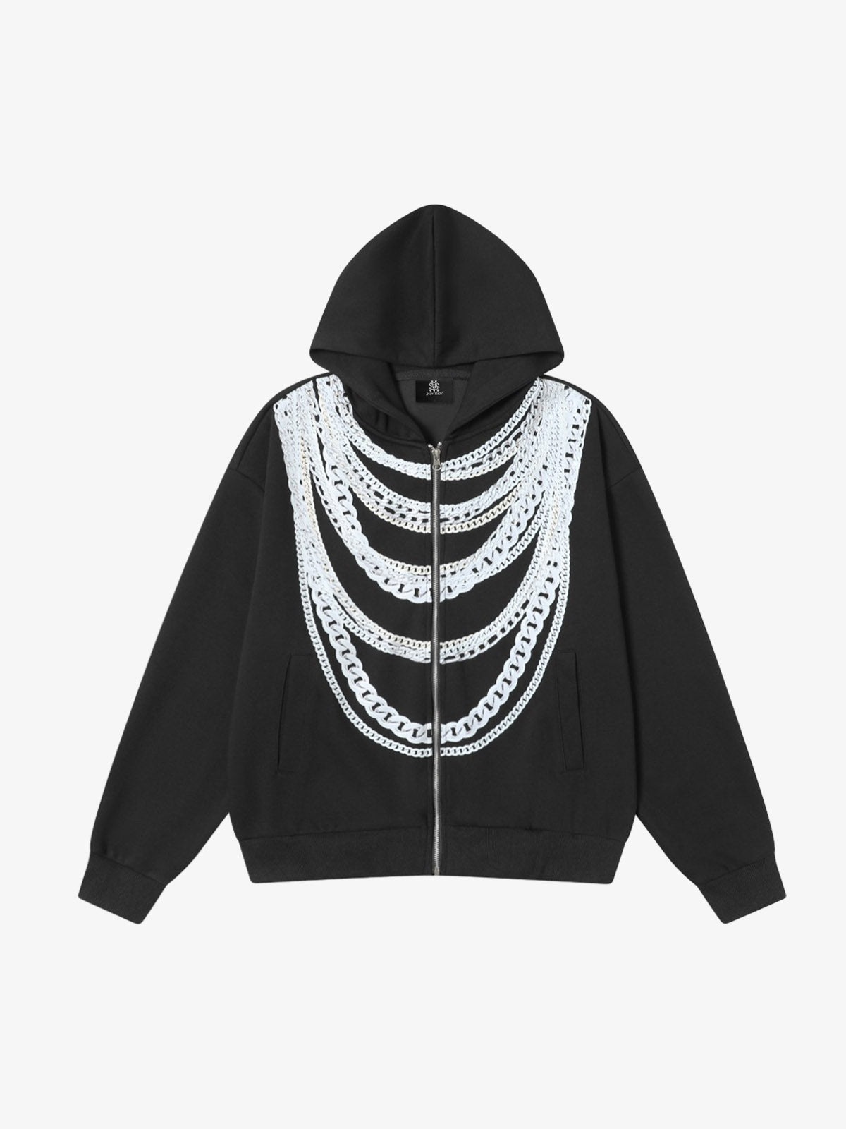 Stylish Chain-Embellished Hoodie for Modern Streetwear Enthusiasts 