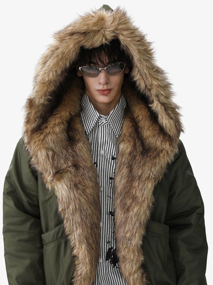 Winter Warmth Faux Fur Trimmed Bomber Jacket for Women 