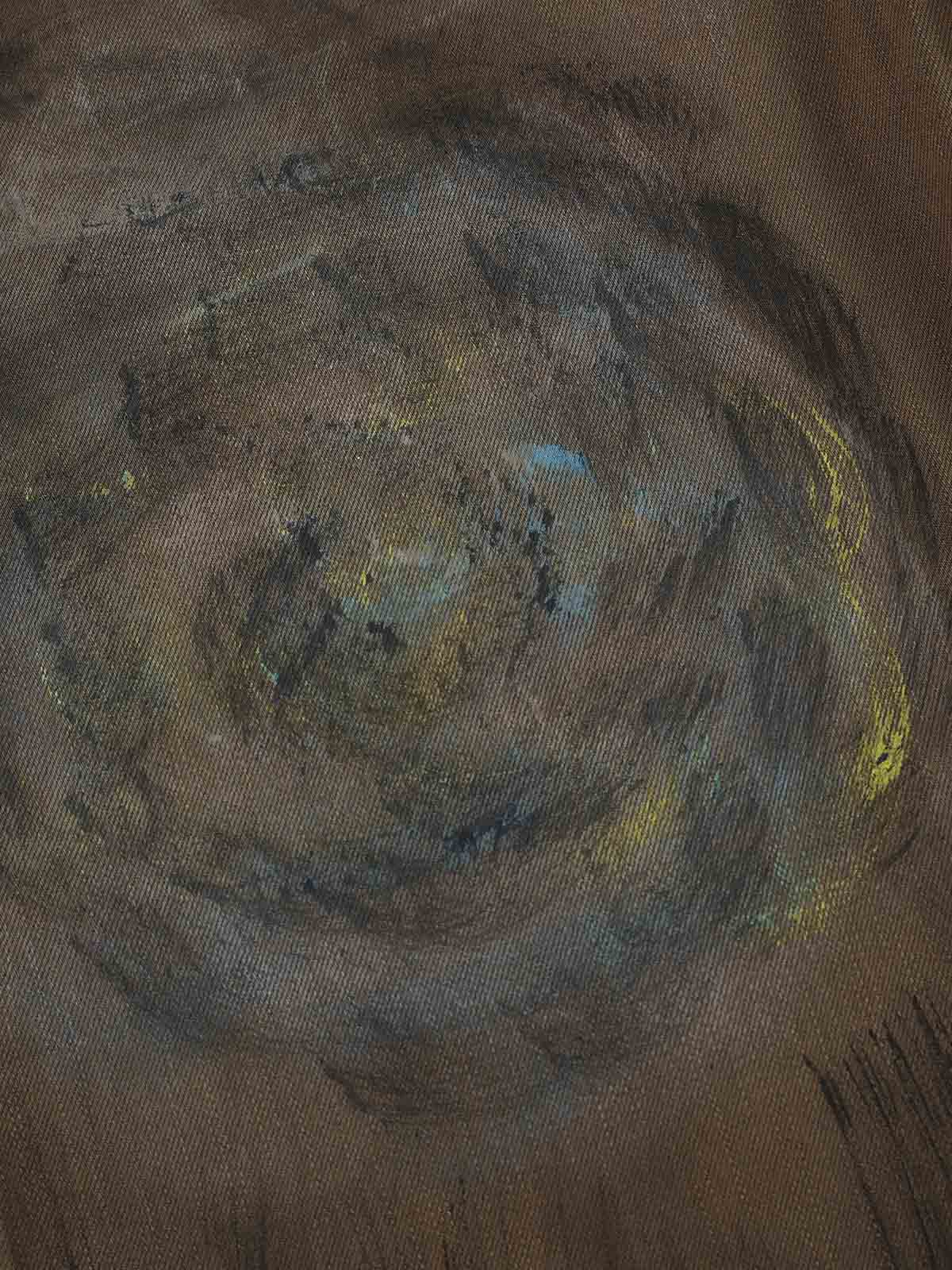 Retro Graffiti Painted Distressed Wide-Leg Jeans