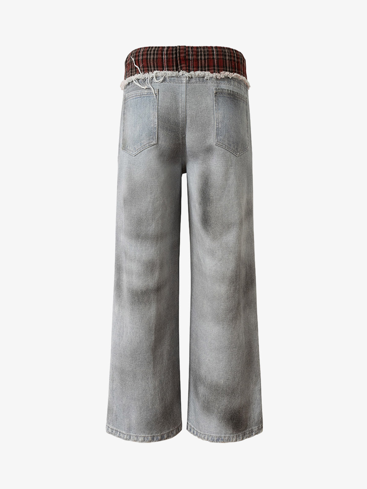 Thesupermade Waistband Patch Drawstring Jeans 