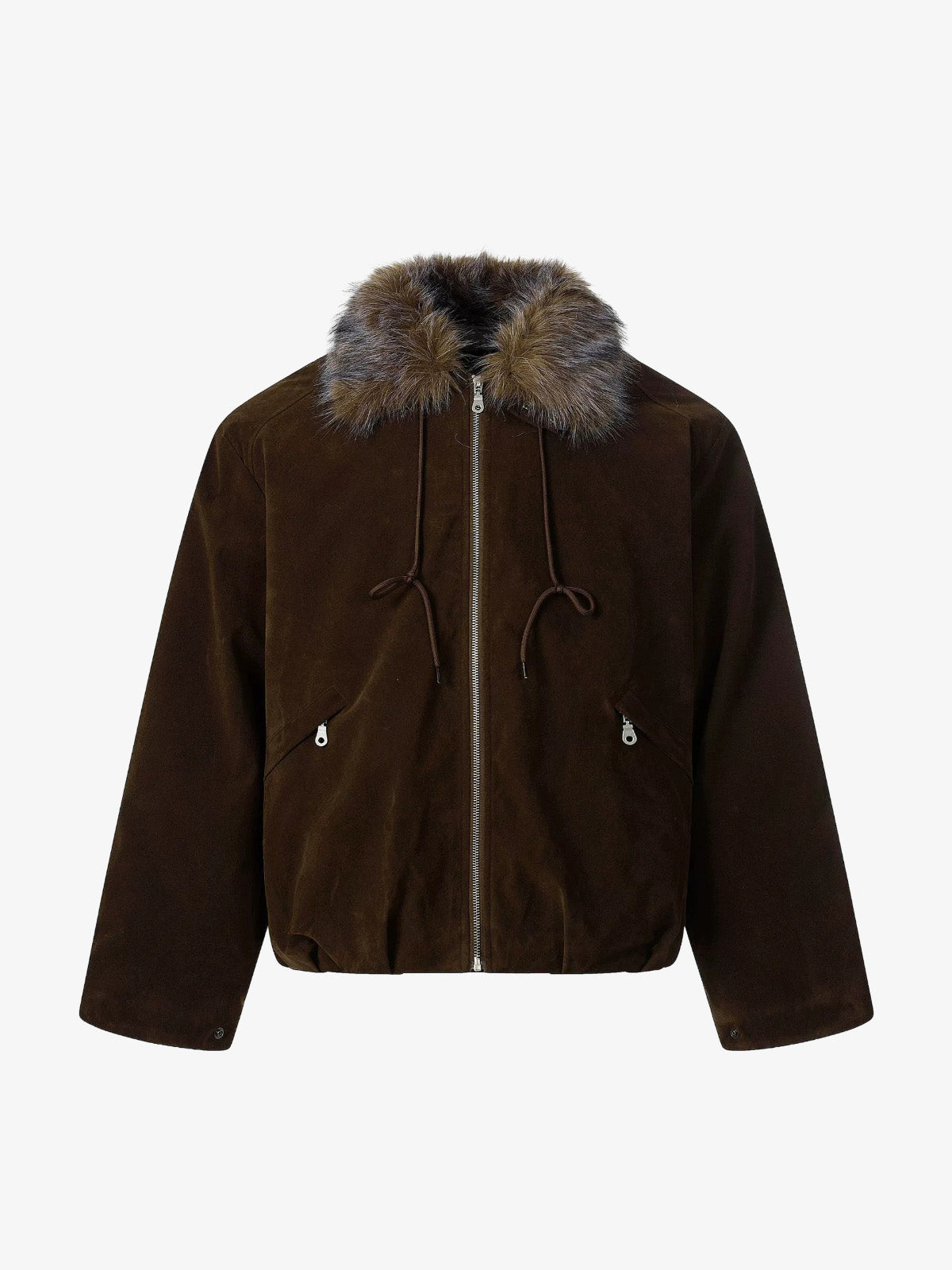 Winter Essential Faux Fur Trimmed Jacket with Adjustable Drawstrings 