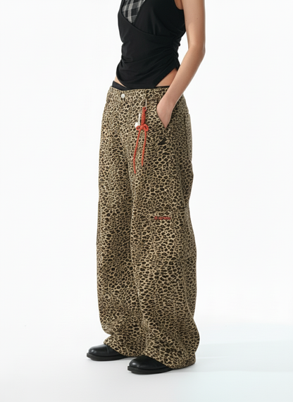 Cheetah Print Barrel Pants - 2416