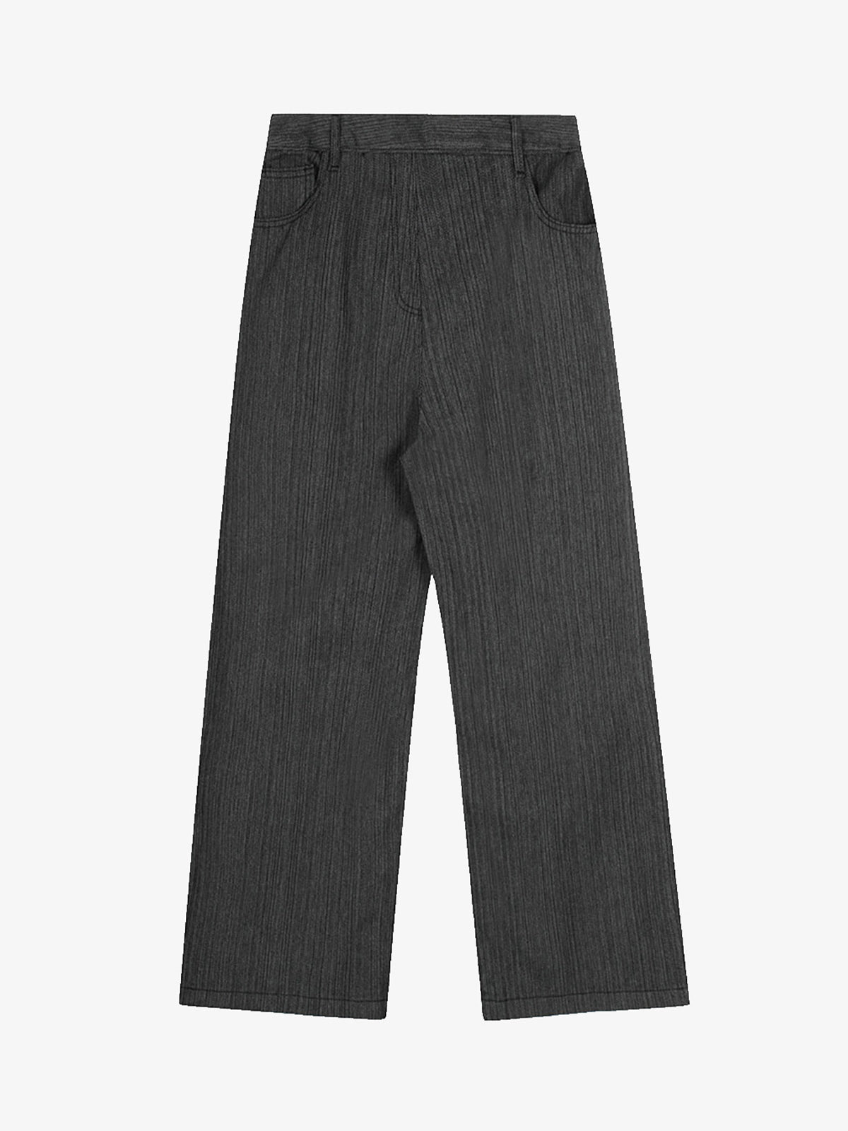 High-Waisted Wide-Leg Trousers with Vertical Stripes for Modern Style 