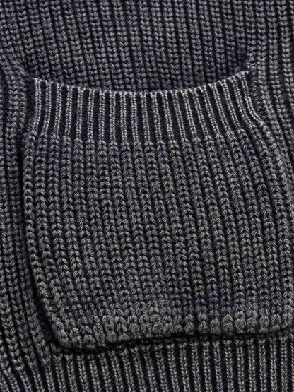 Vintage Chunky Zip Up Knit Jacket 