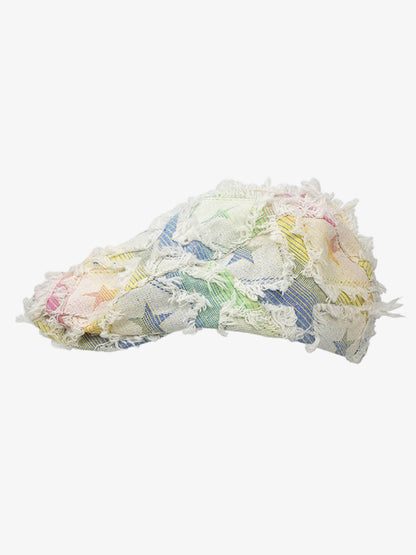 Cotton Rainbow Star Print Fringed Blanket - Soft Lightweight Throw for Cozy Home Decor?