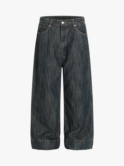 Wide-Leg High-Waisted Denim Trousers for Modern Fashionistas 