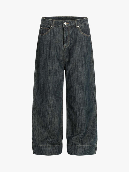 Wide-Leg High-Waisted Denim Trousers for Modern Fashionistas 