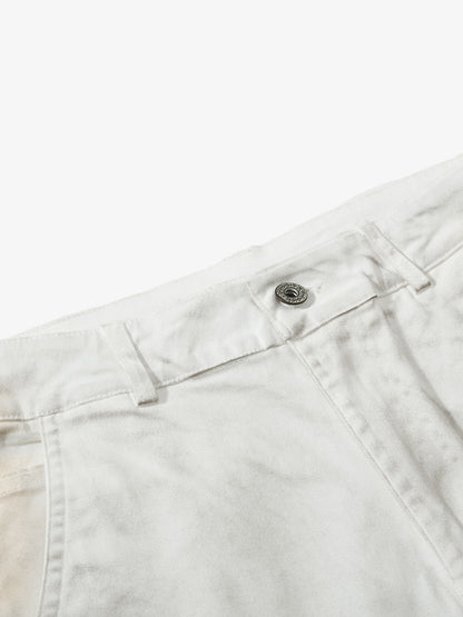 Cotton Blend Wide Leg Cargo Pants with Zipper Pockets and Utility Design?