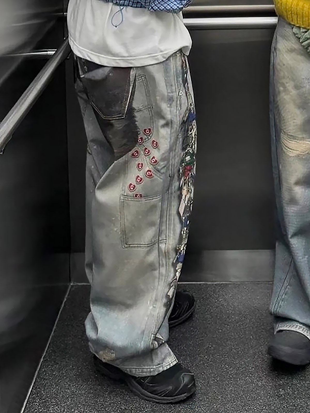 Multi-Keychain Heart Digital Printed Jeans 