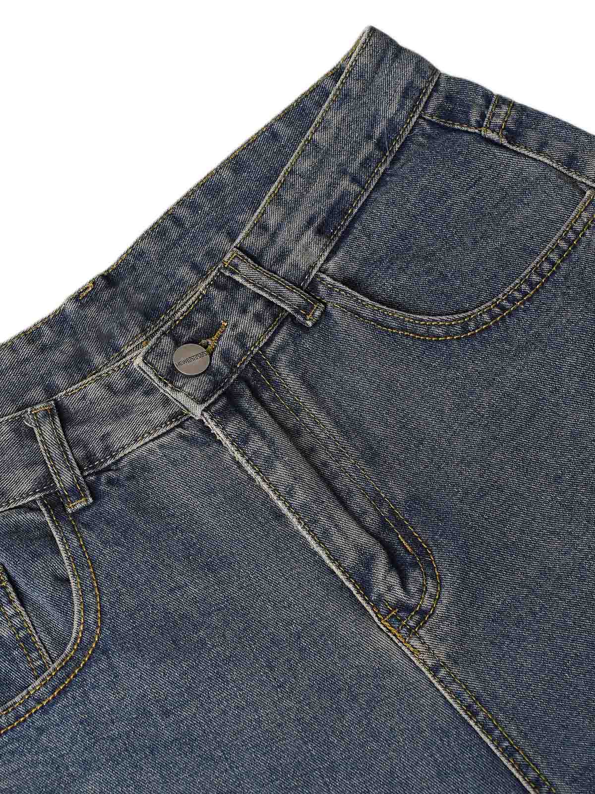 Thesupermade Washed Distressed Baggy Jeans - 2233 