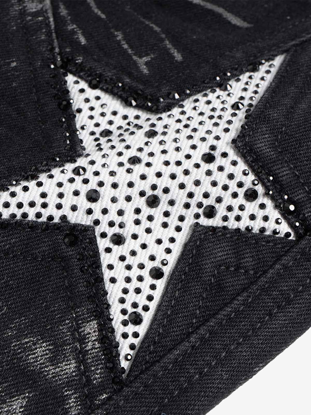 Stylish Star-Embellished Flared Jeans for Women - Perfect for Trendy Outfits 