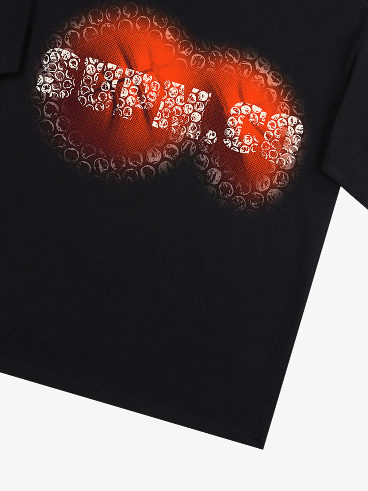 thesupermade-Foam texture basketball pattern print – Loose streetwear trendy T-shirt 