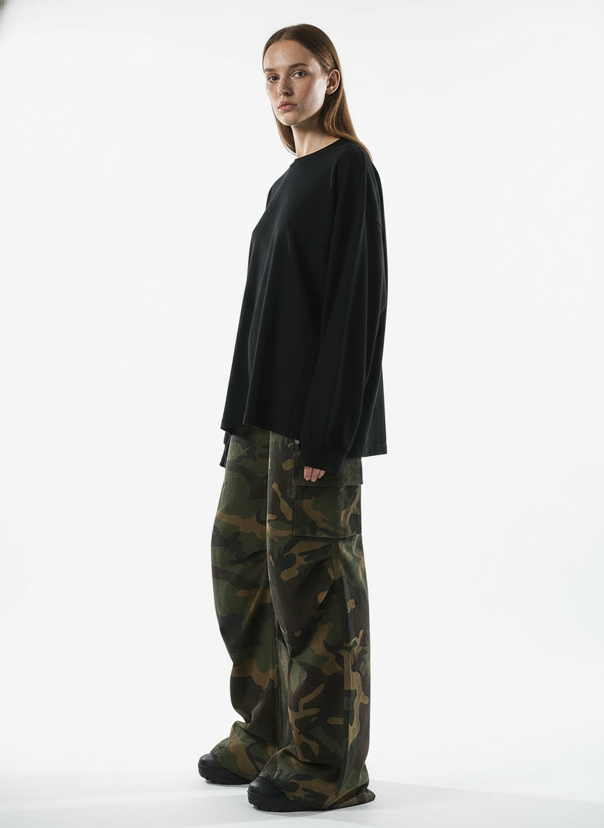 Vintage Multi-Pocket Functional Camo Cargo Pants