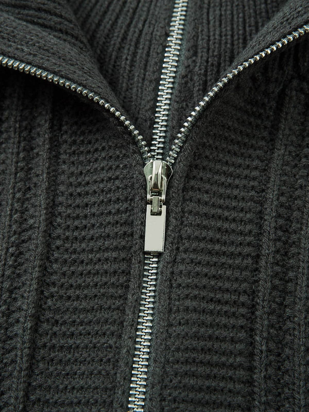 Men's Ribbed Half-Zip Sweater - Stylish and Cozy for Everyday Wear 