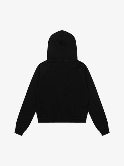 Studded Detachable Fur Hooded Jacket