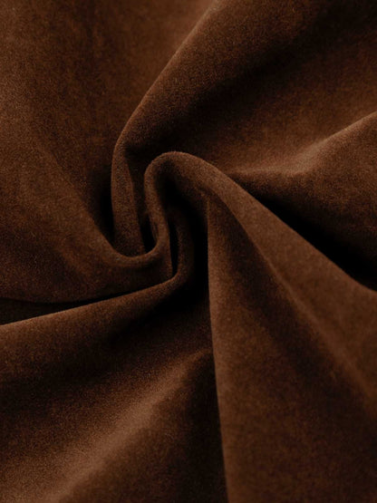 Fur Collar Suede Toggle Closure Padded Bomber Jacket